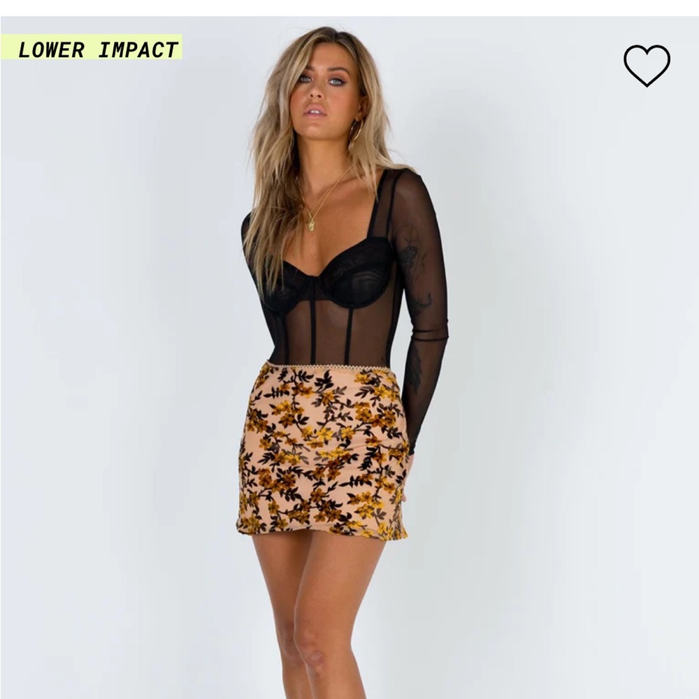 Princess Polly Black Mesh Bodysuit